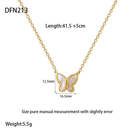 Romantic Series Sweet Bow Knot Stainless Steel Waterproof  Women's Pendant Necklaces