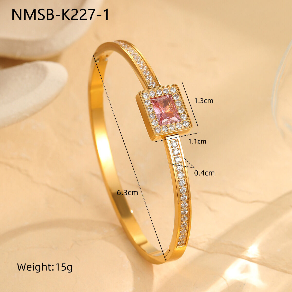 Nmsb-K227-1 Pink Diamond Bracelet Picture3