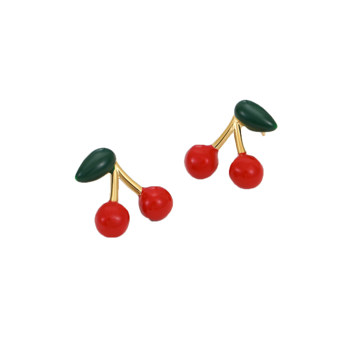 1 Pair Simple Series Sweet Plant Stainless Steel Waterproof   Gold Color  Women's Stud Earrings Picture5