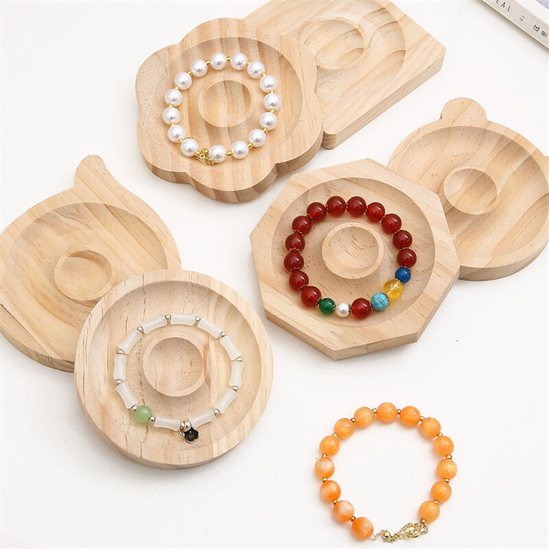 1 Piece Wooden Jewelry Display Plate