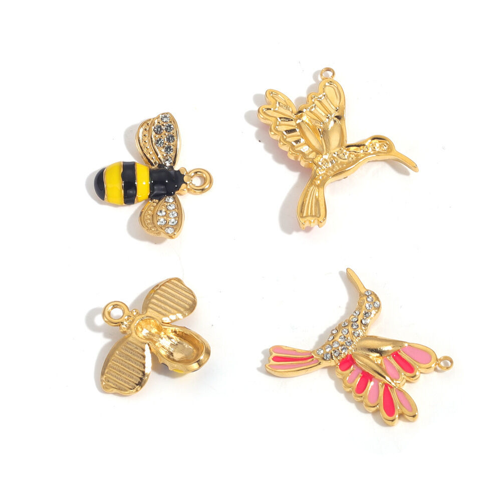 1 Piece DIY DelicateBee Stainless Steel Waterproof Women's Pendants Picture2