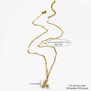 1 Piece Fruit Stainless Steel Waterproof Gold Color Pendant Necklace h5