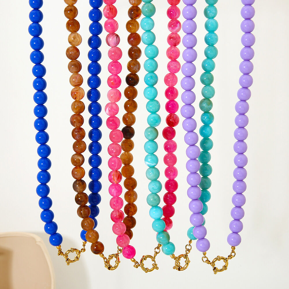 1 Piece Simple Series Daily Beads Acrylic Unisex Beaded Necklaces 2