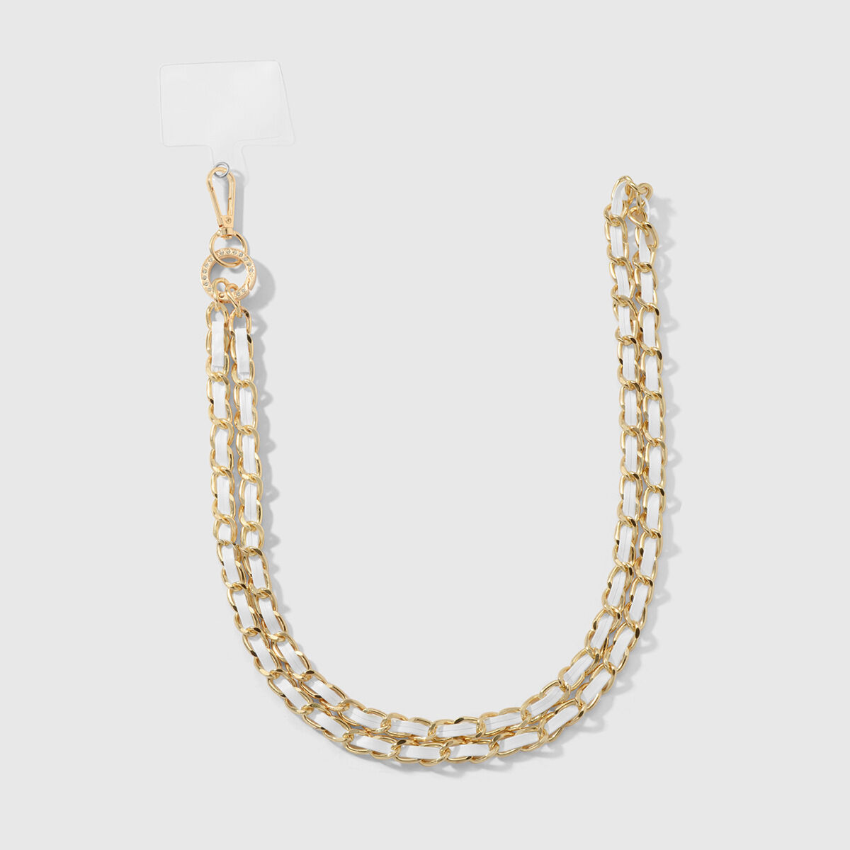 1 White Leather And Gold Chain Picture2