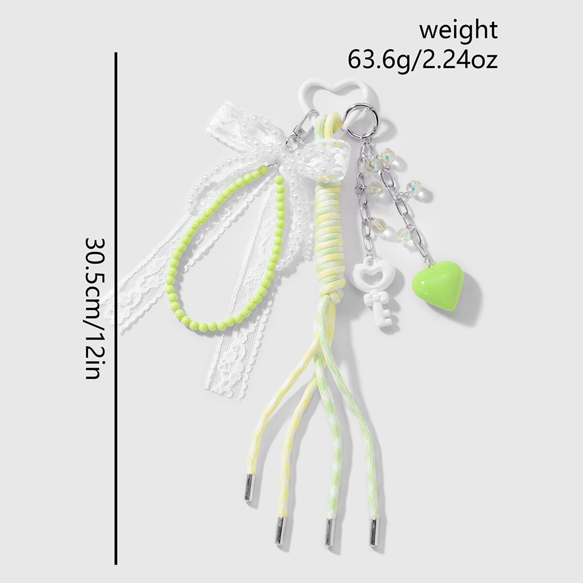 1 Piece Acrylic Heart Bag Charms h5 Picture2