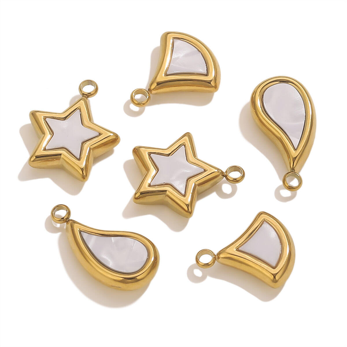 1 Piece DIY Star Shell Stainless Steel Waterproof Women's Pendants h5 Picture2