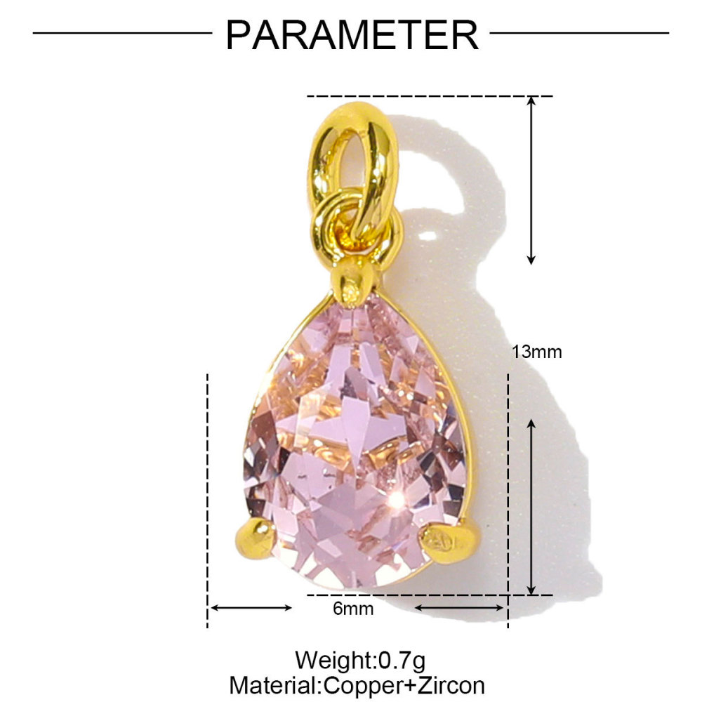 1 Pezzo Di Lusso Serie Fai Da Te Goccia In Acciaio Inossidabile Impermeabile Color Oro Ciondoli Da Donna h5Immagine2