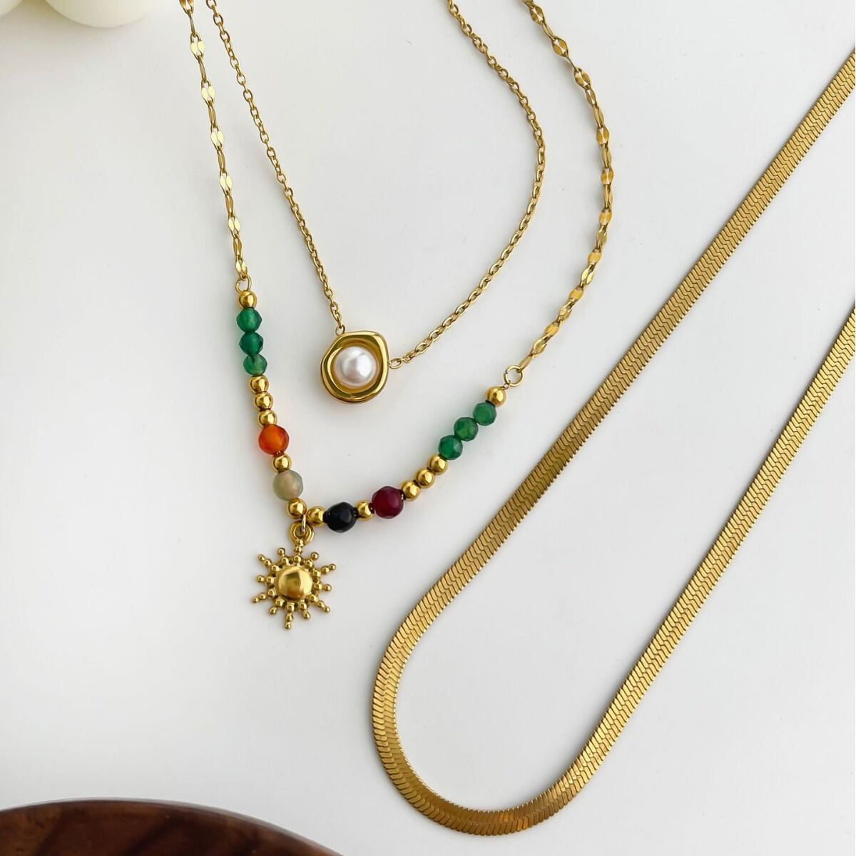 1 Piece Stainless Steel Waterproof Gold Color Pendant Necklace Picture4