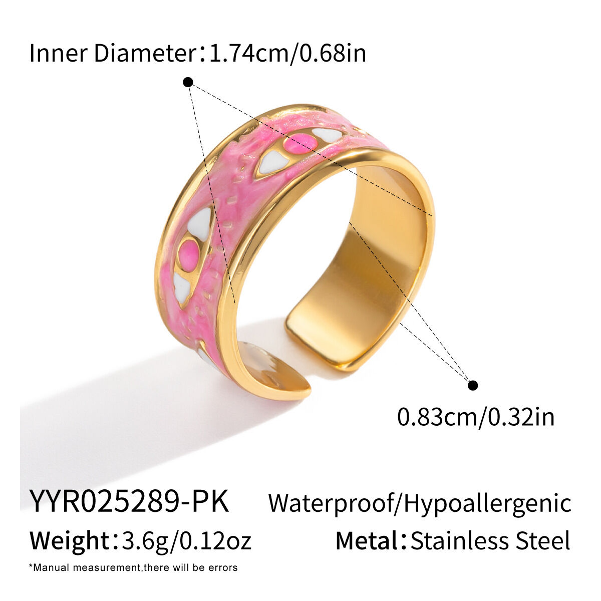 1 Piece Stainless Steel Waterproof Oil Dripping Devil's Eye Minimalist Ring h5 