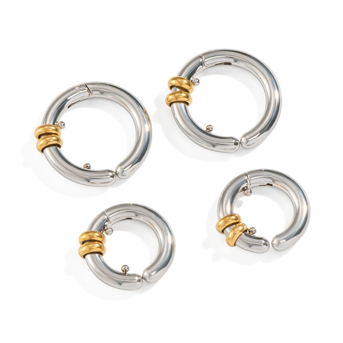 1 Pair Stainless Steel Waterproof Mixed Color Ear Cuffs Picture5