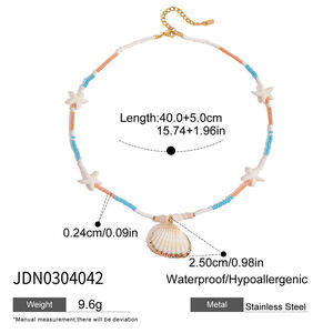 1 Piece Vacation Shell Stainless Steel Waterproof Women's Pendant Necklaces h5 Picture2