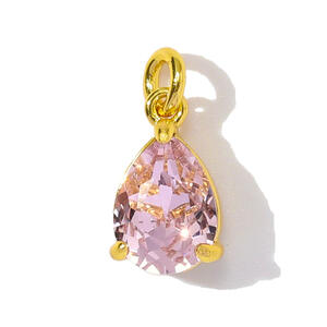 1 Piece Luxurious Series DIY Droplet Stainless Steel Waterproof Gold Color Women's Pendants h5