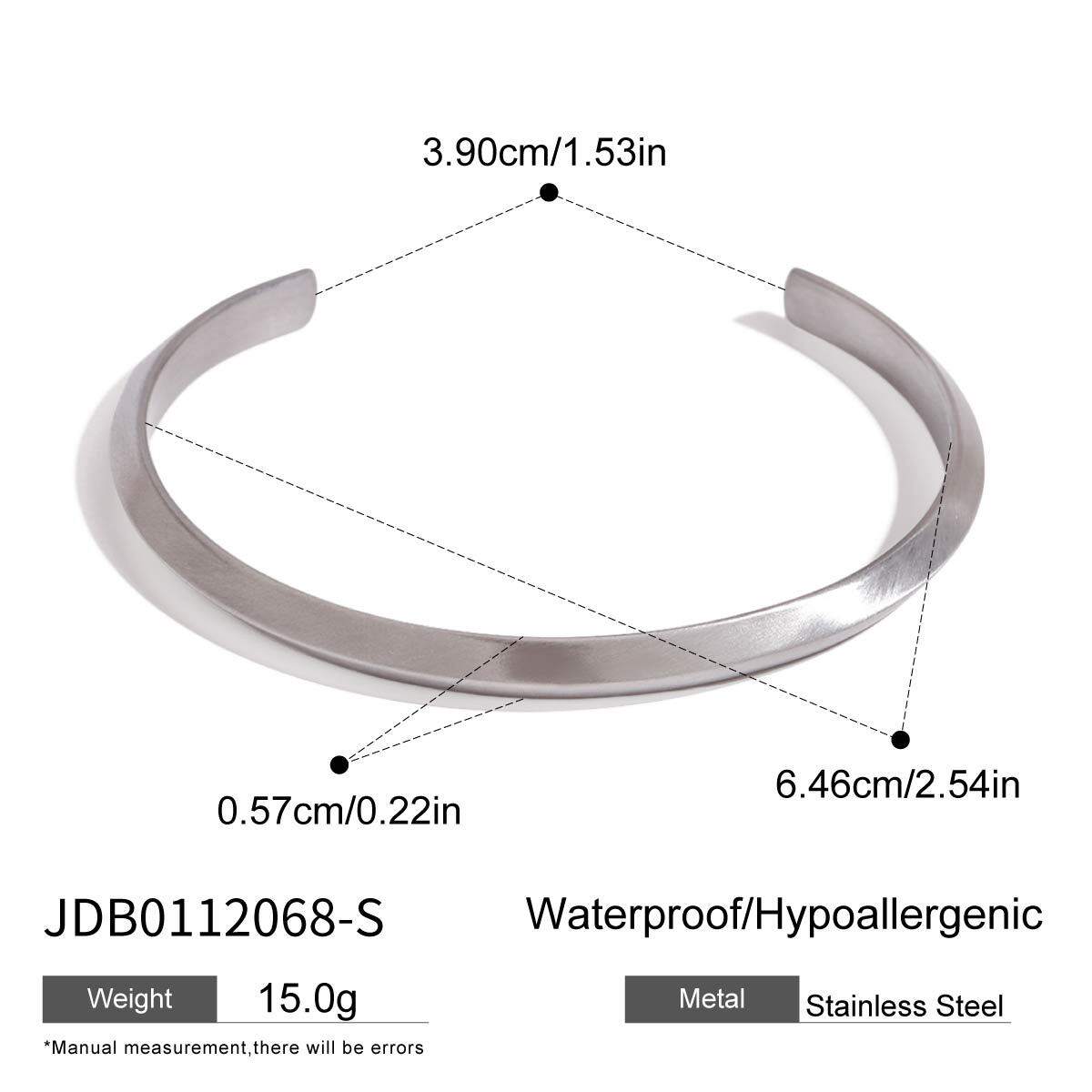 Bracelet à maillons ovale moderne en acier inoxydable étanche, couleur or, pour femme (1 pièce). h5 