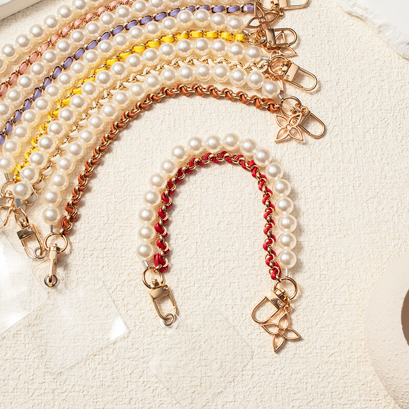 1 Piece Elegant Series Double-layer Beads Aluminum Phone Strap Picture2