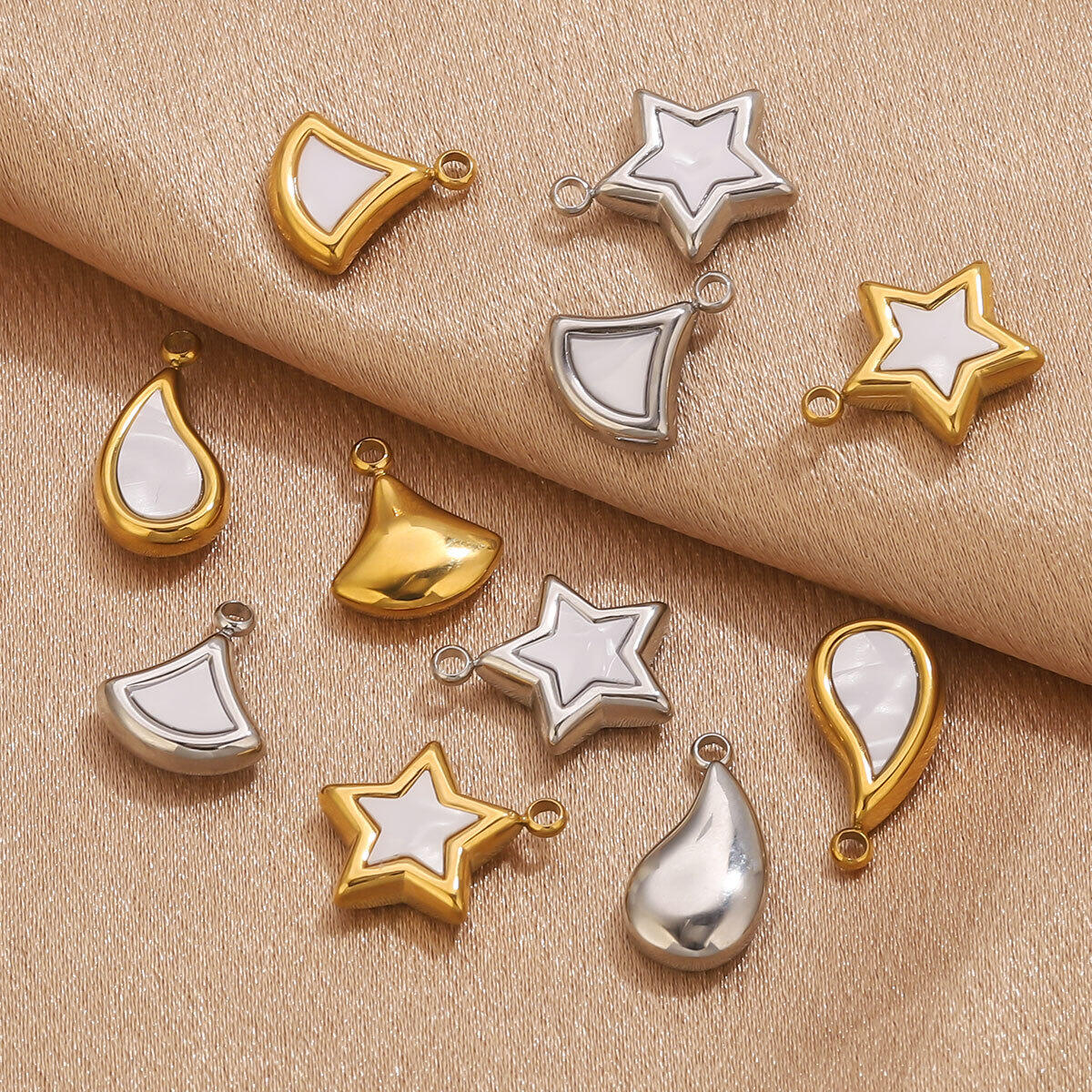 1 Piece DIY Star Shell Stainless Steel Waterproof Women's Pendants Picture3