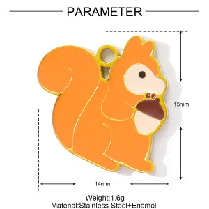 1 Piece Romantic Series Diy Animal Stainless Steel Waterproof Gold Color Women's Pendants h5 Picture2