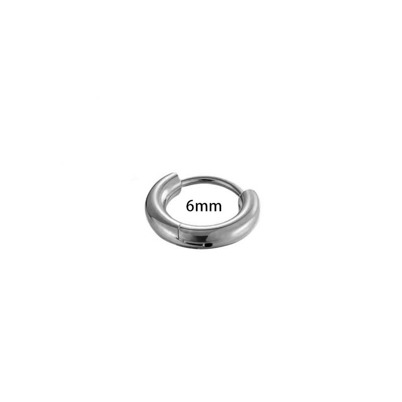 1 Piece Classic Circle Stainless Steel Waterproof Gold Color Women's Hoop Earrings Picture2