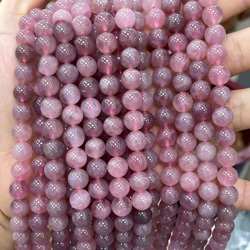 1 String Sweet Madagascar Rose Quartz Natural Stones Jewelry Beads