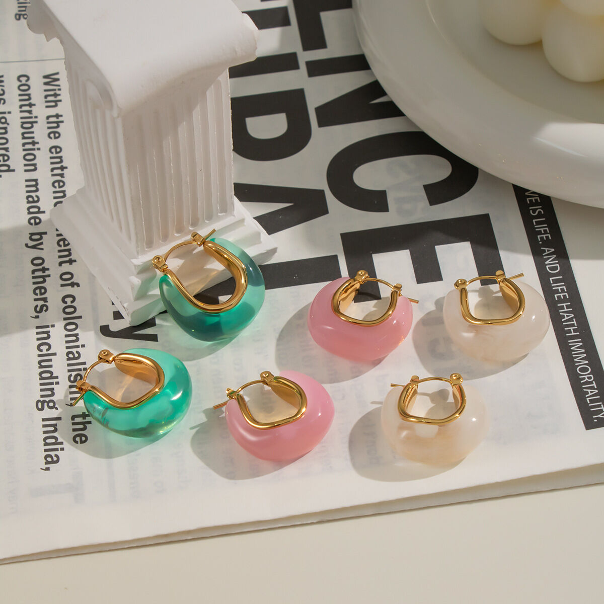 1 Pair Simple U-shaped Hoop Earrings Picture3