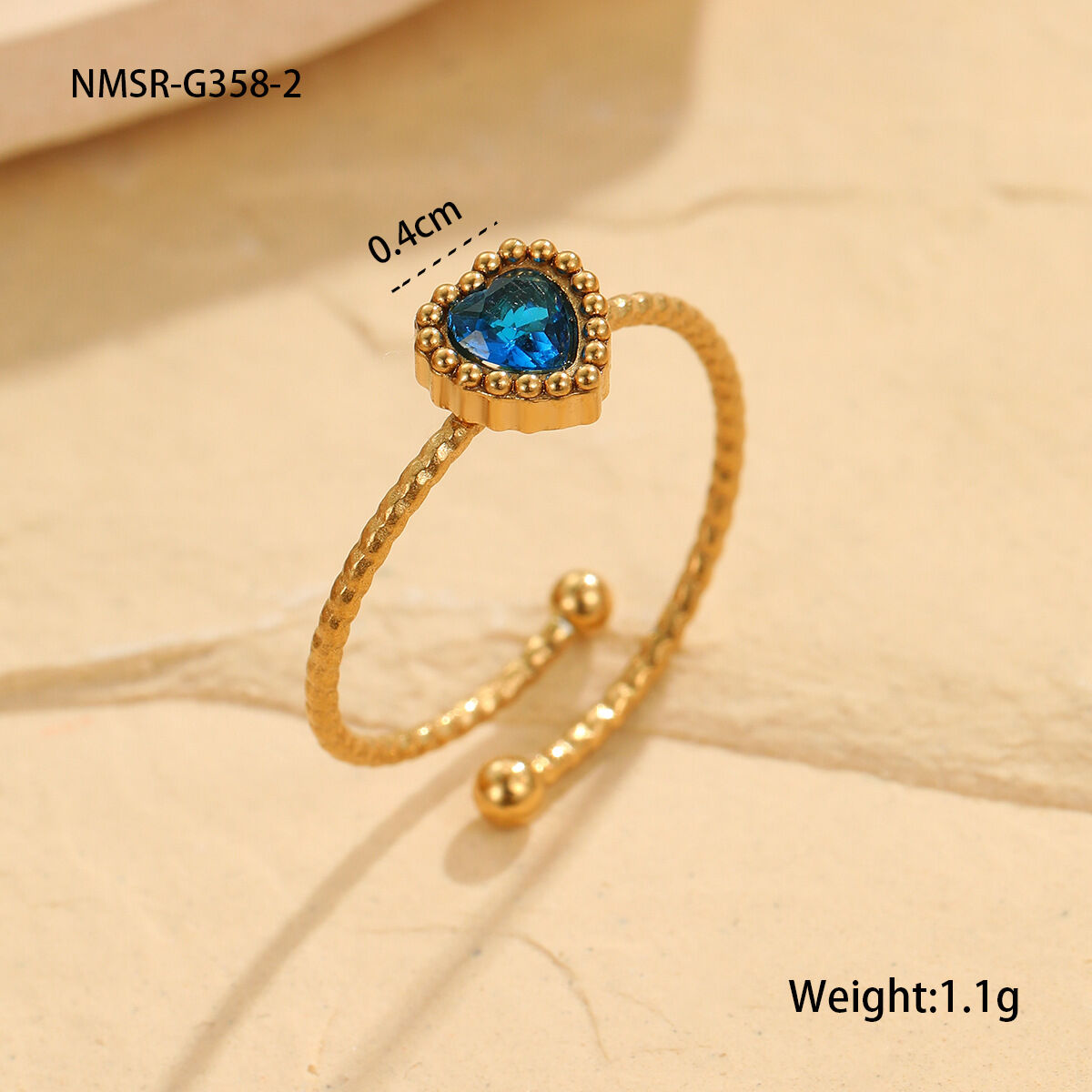 Nmsr-G358-2 Blue Love Ring/One Size Picture2