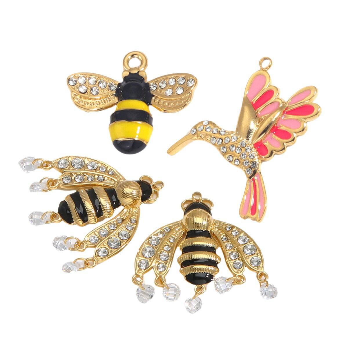 1 Piece DIY DelicateBee Stainless Steel Waterproof Women's Pendants h5 Picture4