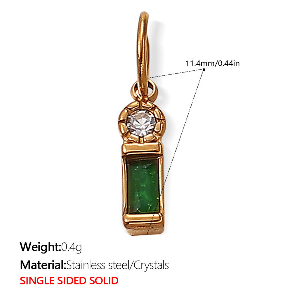 Pj282Gng Green Stone Gold Pendant Picture8