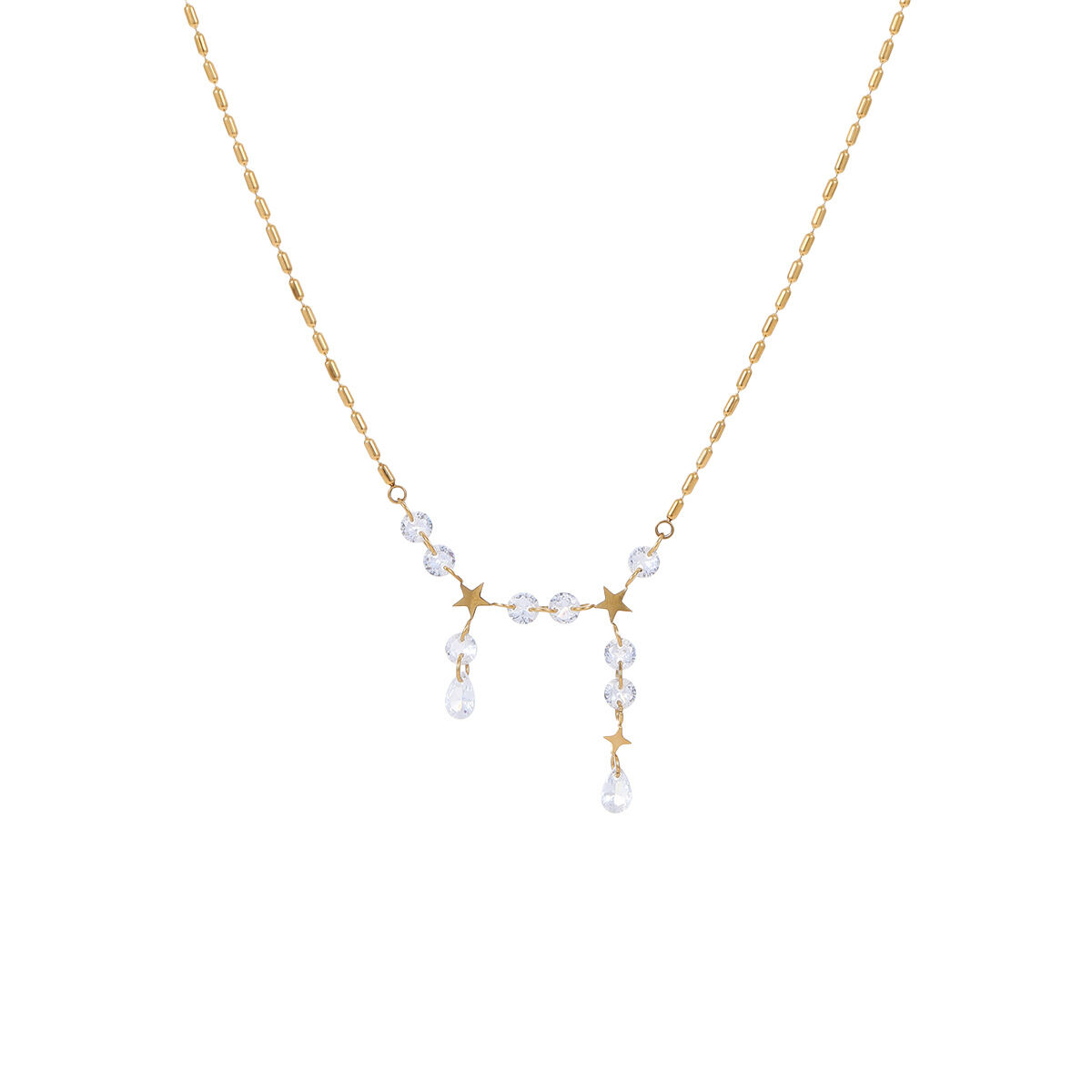 Simple Sweet Star Stainless Steel Waterproof Women's Chain Necklaces h5 Picture5