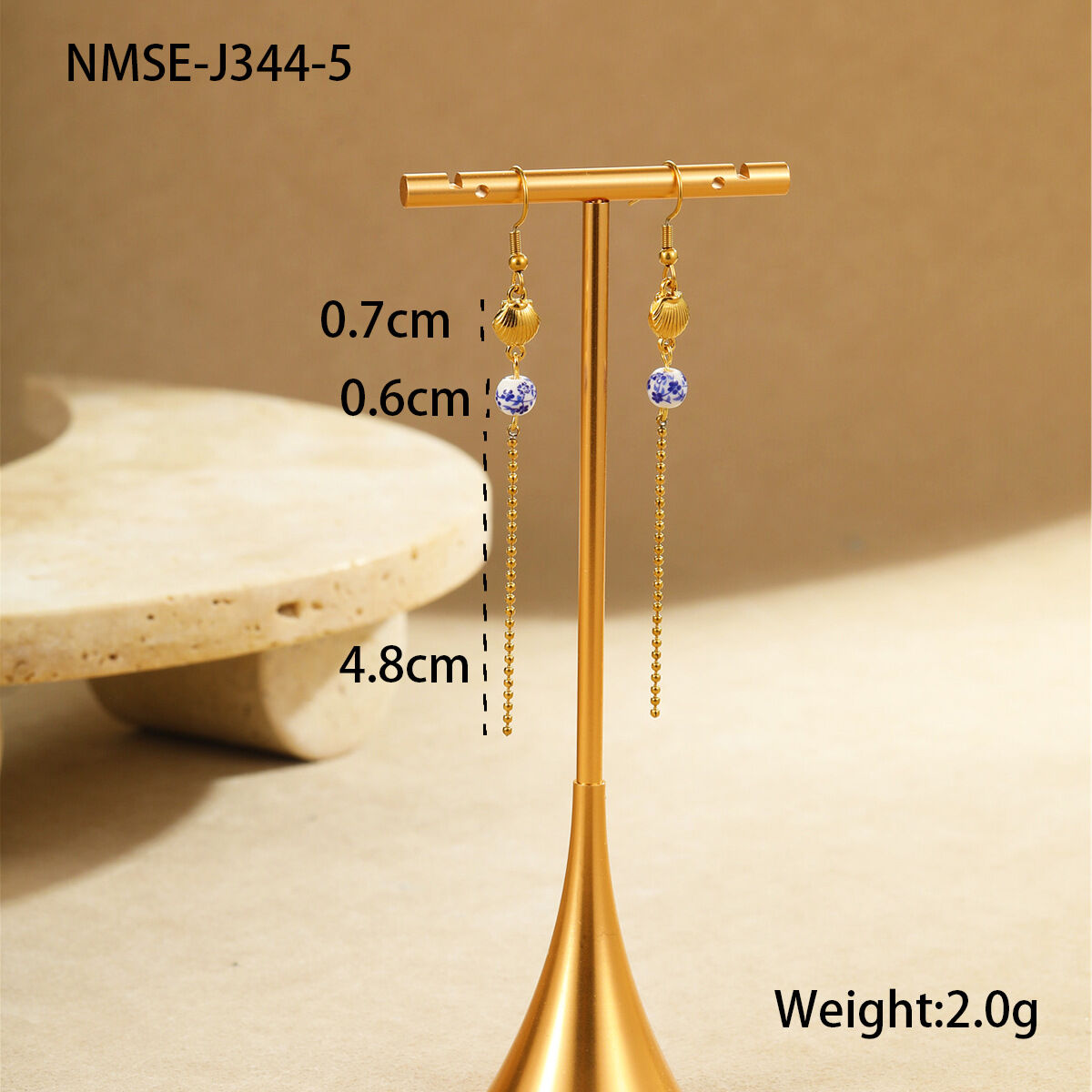 Nmse-J344-5 Shell Bead Earrings Picture9