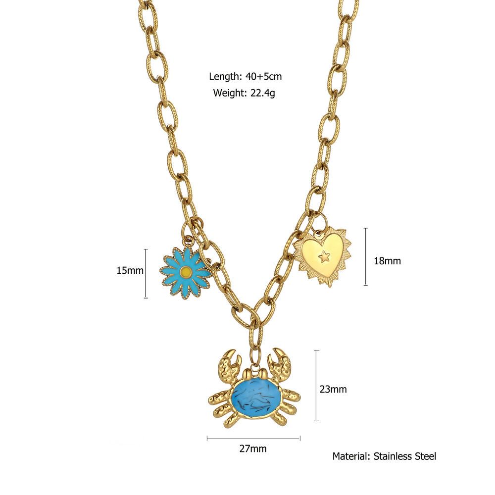 1 Piece Heart Stainless Steel Waterproof Women's Pendant Necklaces Picture2
