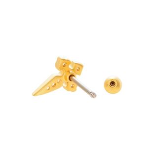 1 Piece Delicate Cross Copper Gold Color Zircon Women's Piercings Earrings h5 Picture6