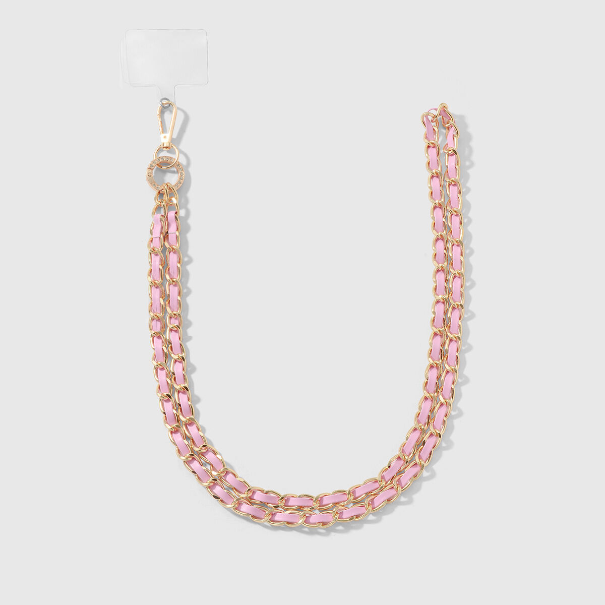 1 Pink Leather Gold Chain Picture5