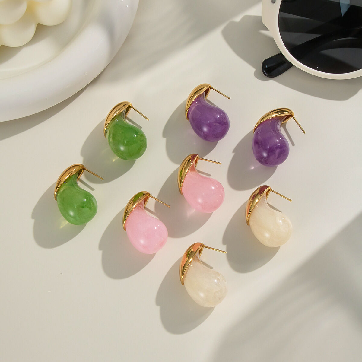 1 Pair Drop Shape Earrings