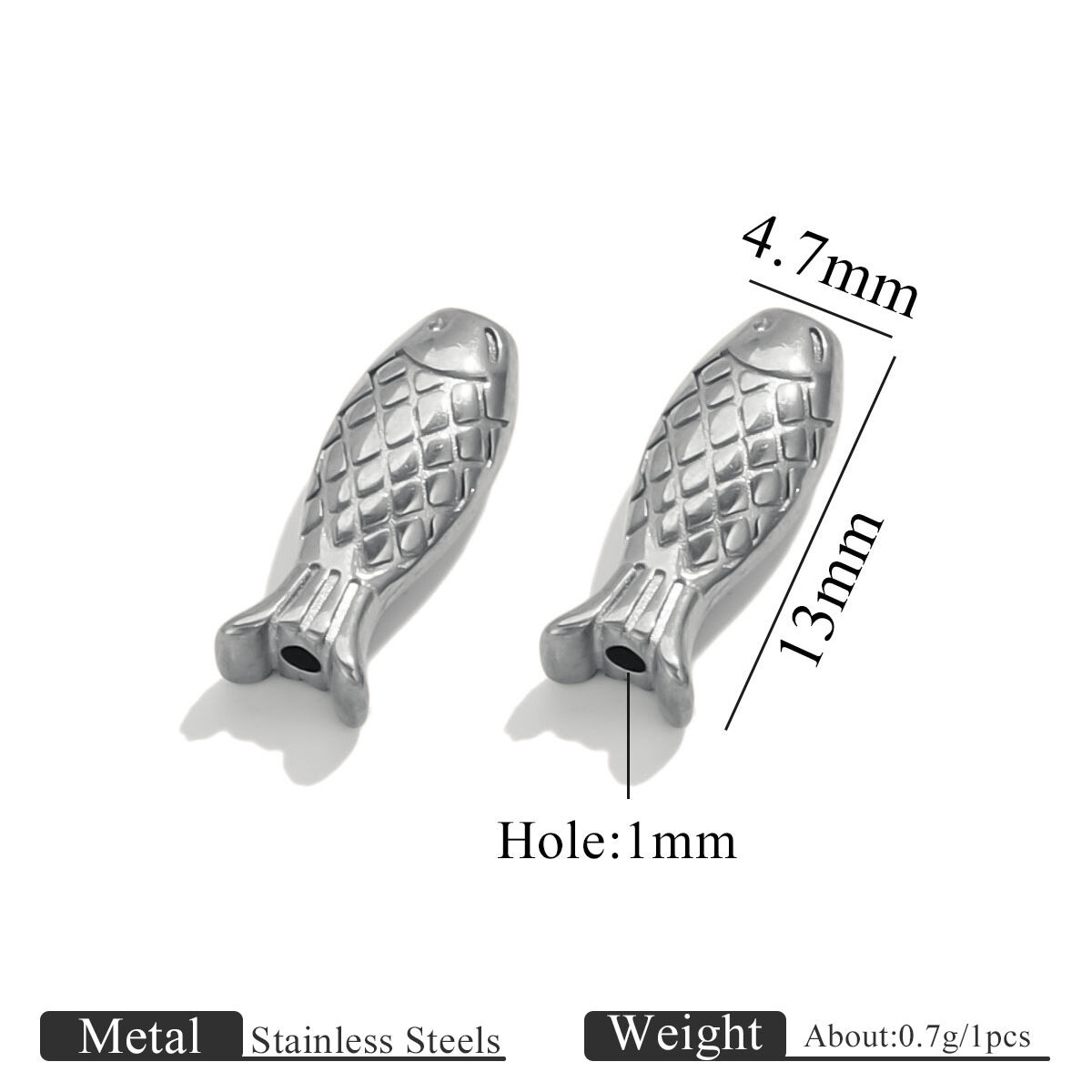 Steel Color Big Fish Perforated Distillation Picture3
