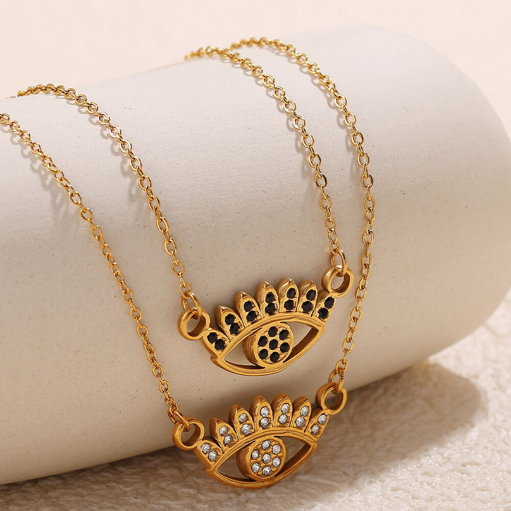 Collana con ciondolo color oro impermeabile in acciaio inossidabile con 1 pezzo di animale h5 Immagine2