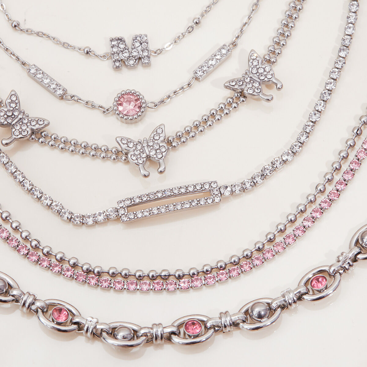 1 Piece Luxurious Series Cute Letter Stainless Steel Waterproof Women's Chain Bracelets Picture2