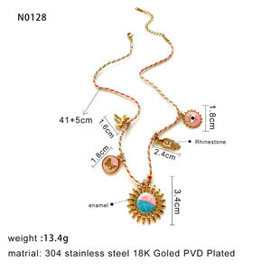 1 Stück Sonnenblumen-Anhänger aus wasserdichtem Edelstahl in Goldfarbe h5