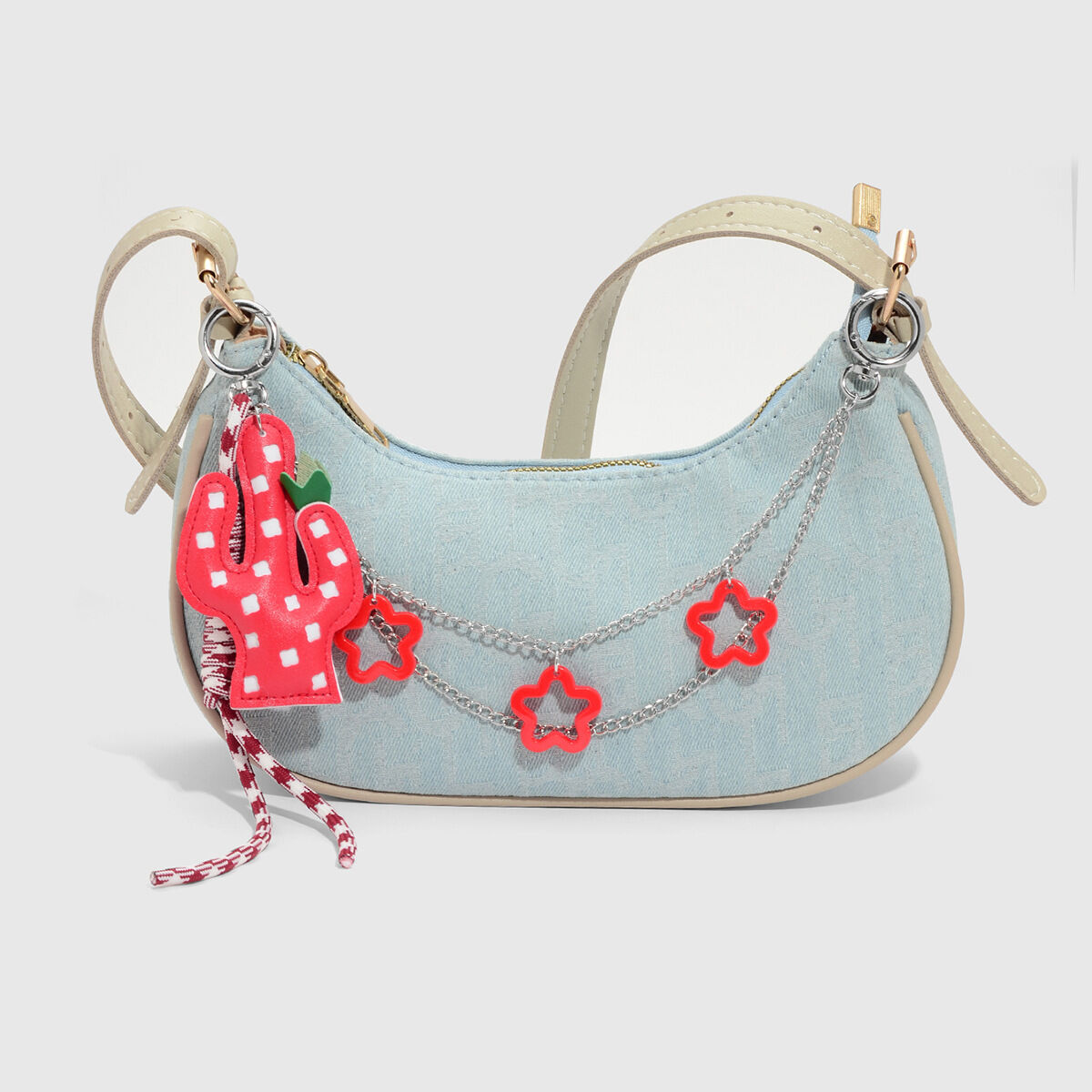 1 Stück Leder-Kaktus-Taschenanhänger
