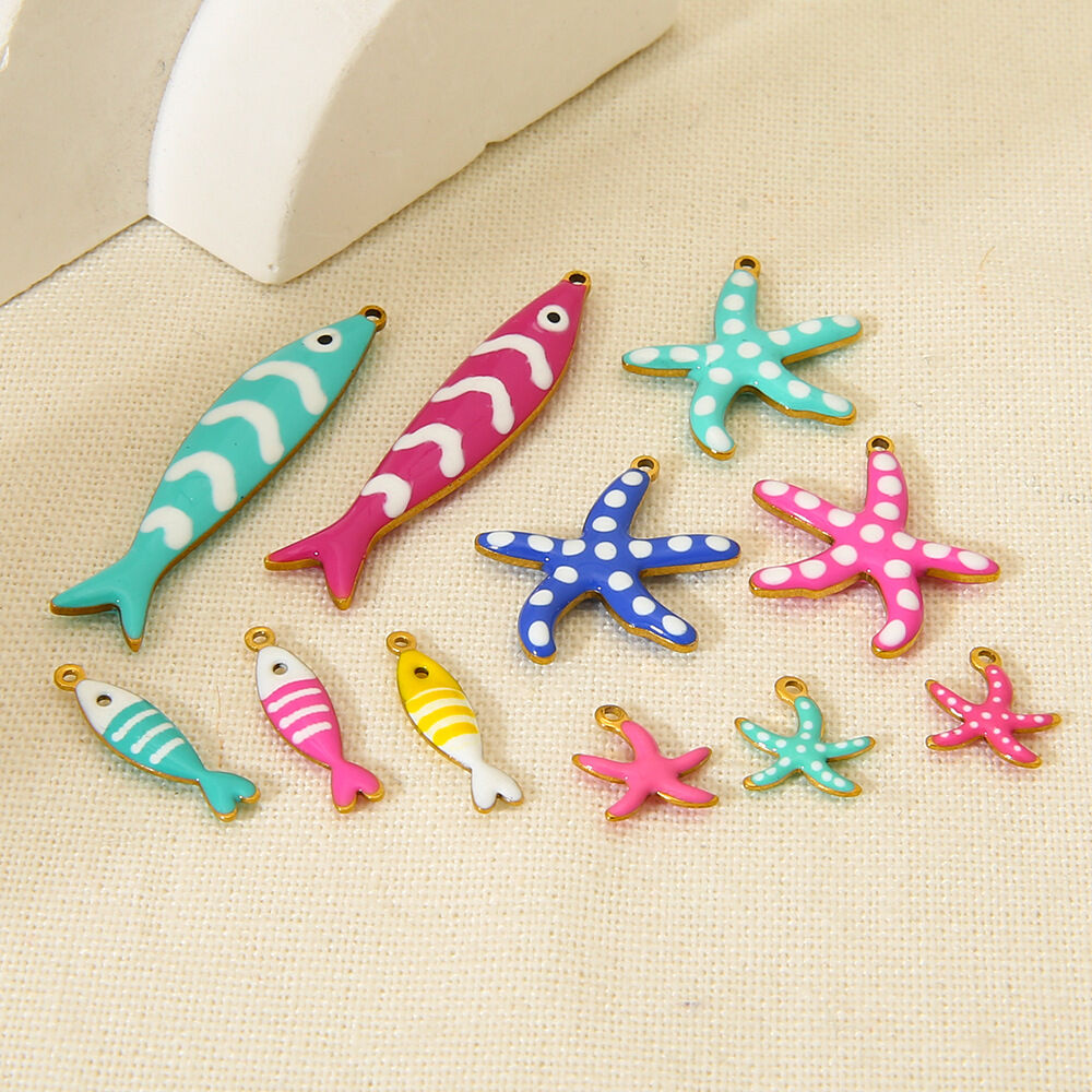 1 Piece Fish Stainless Steel Waterproof DIY Pendant Picture2
