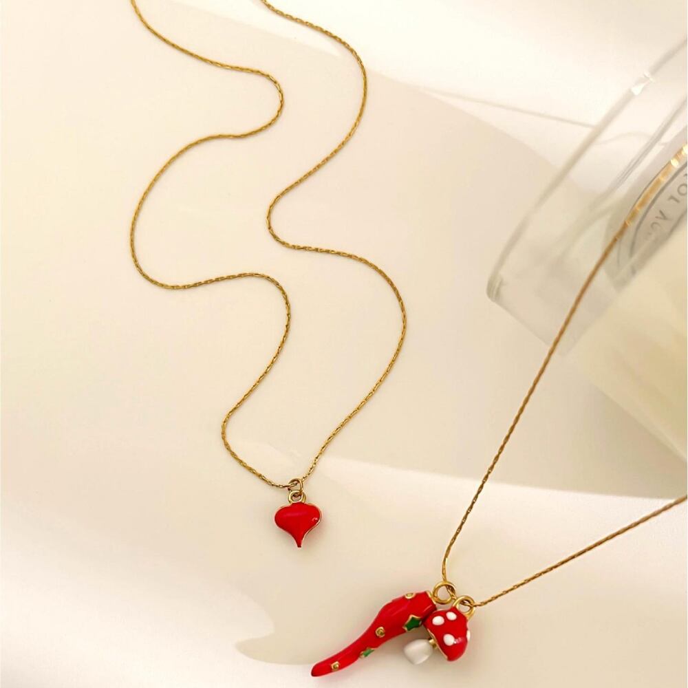 1 Piece Chill Stainless Steel Waterproof Gold Color Pendant Necklace Picture4