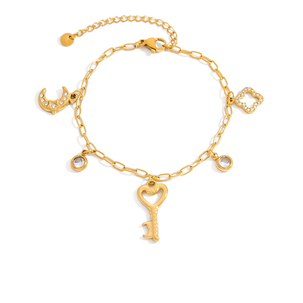 Luxurious Series Daily Turtle Stainless Steel Waterproof Women's Charm Bracelets