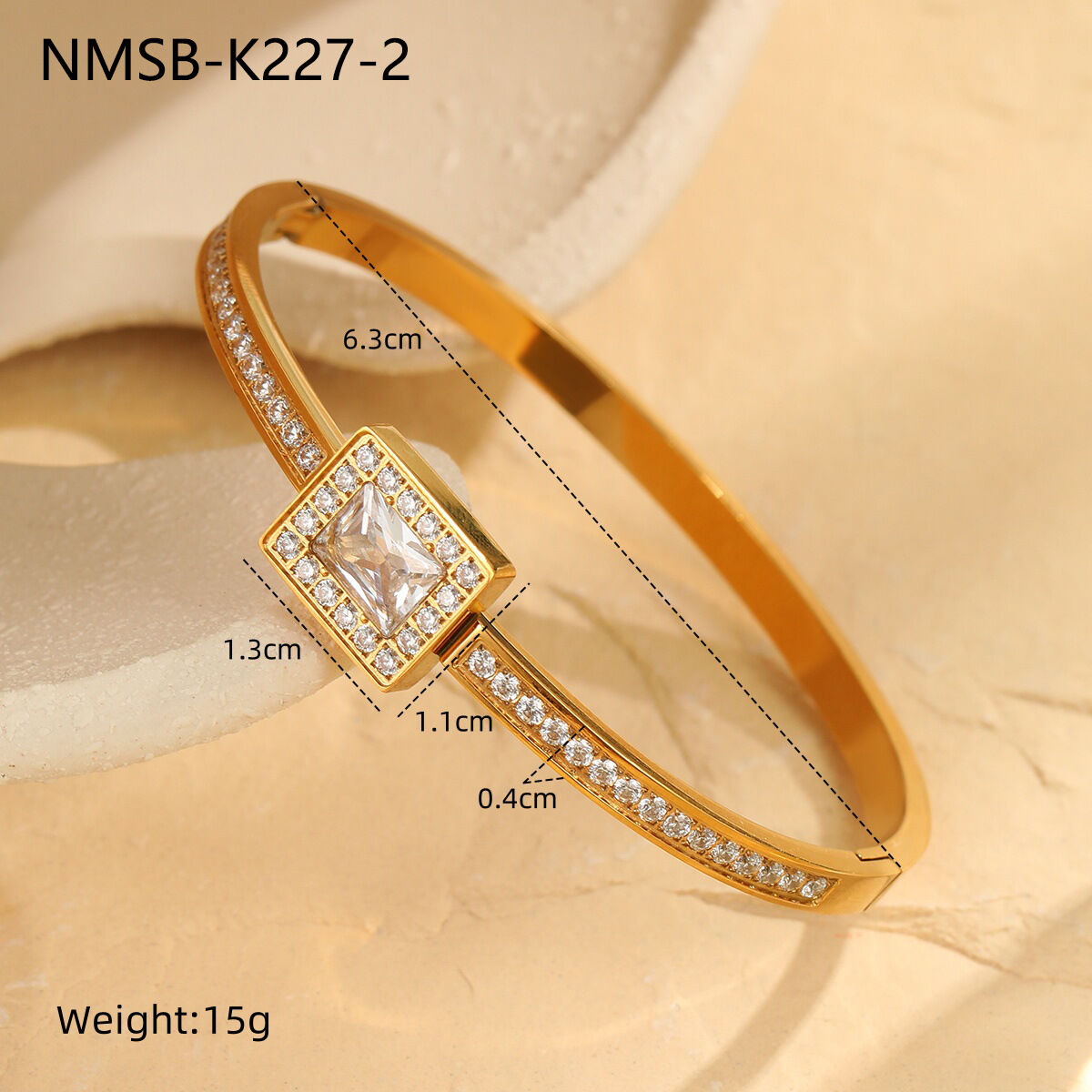 Nmsb-K227-2 White Diamond Bracelet Picture4
