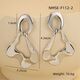 Nmse-F112-2 Steel Color Irregular Earrings Picture3