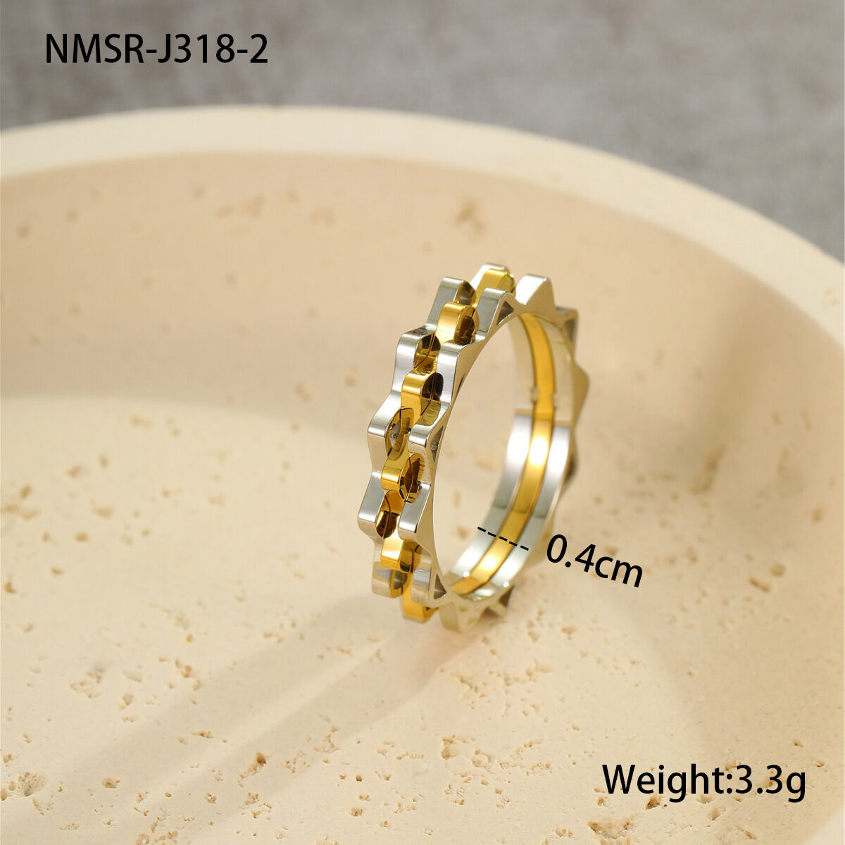 Bague d'engrenage de couleur assortie NMSR-J318-2/Taille unique Image2