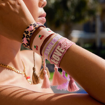 1 Piece Fashionable Series Bohemian Letter Cotton Women's Bangles