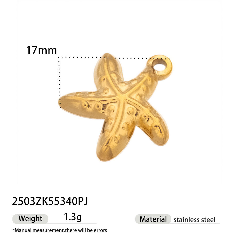 1 Piece Oceanic Stainless Steel Waterproof Gold Color Pendant 