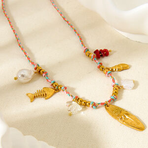Romantic Series Sweet Turtle Stainless Steel Waterproof Women's Pendant Necklaces h5 Picture2