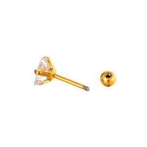 1 Piece Simple Heart Stainless Steel Waterproof Zircon Women's Piercings Earrings h5 Picture6