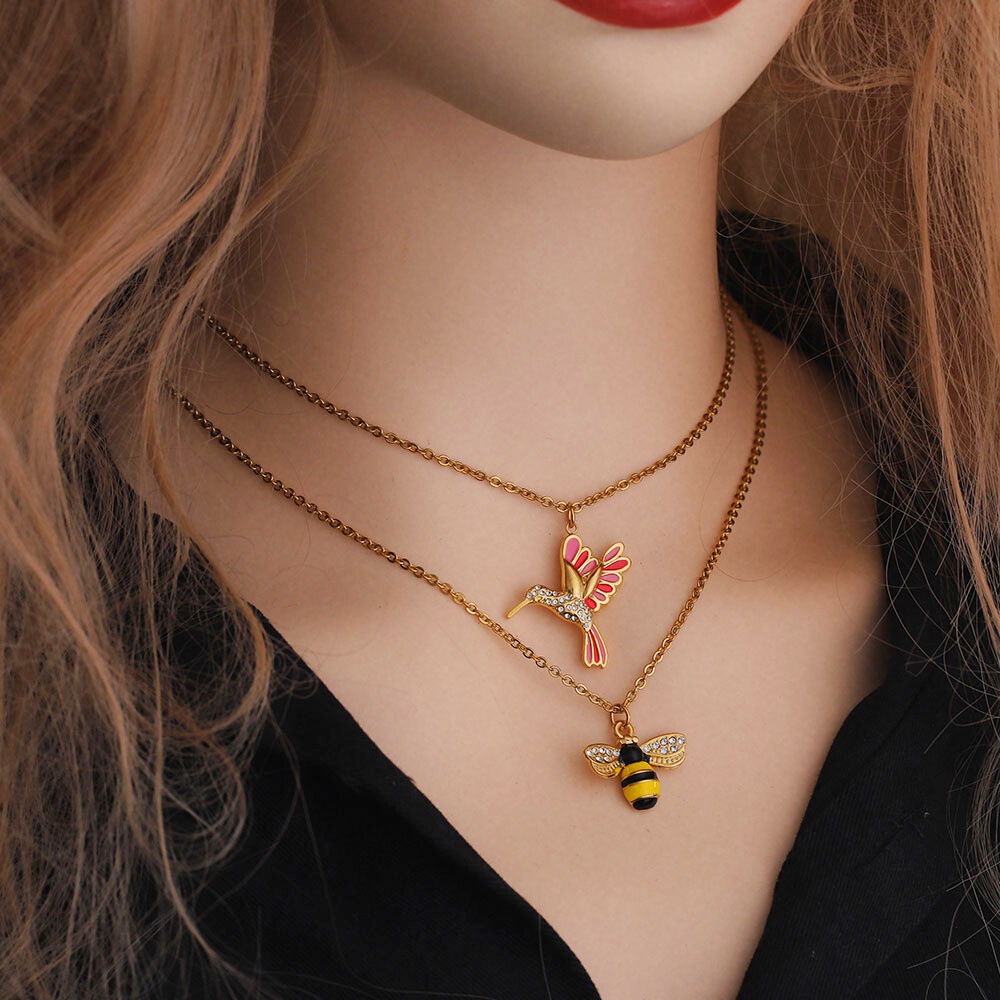 1 Piece DIY DelicateBee Stainless Steel Waterproof Women's Pendants h5 Picture5