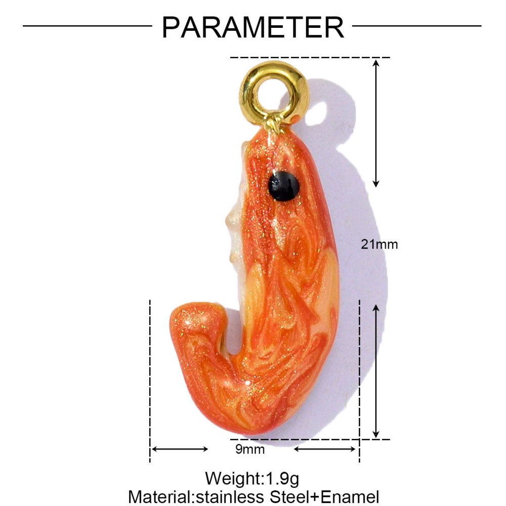 1 Piece Simple Series Diy Fish Stainless Steel Waterproof Gold Color Women's Pendants Picture2