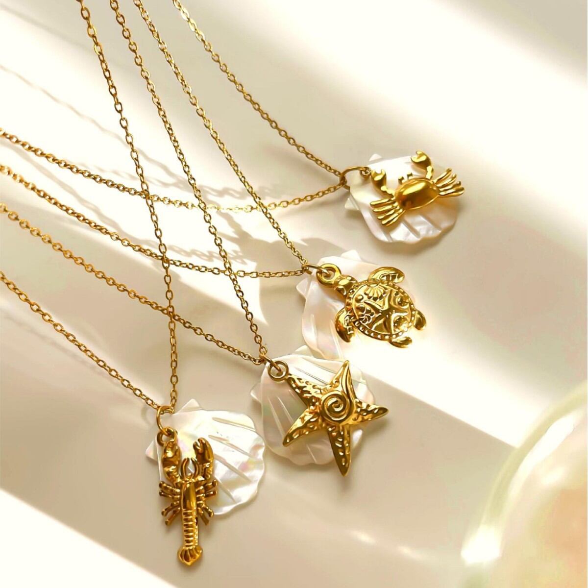 1 Piece Stainless Steel Waterproof Gold Color Pendant Necklace Picture5